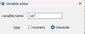Screenshot variable entry box