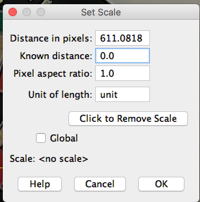 Set scale, no entries made